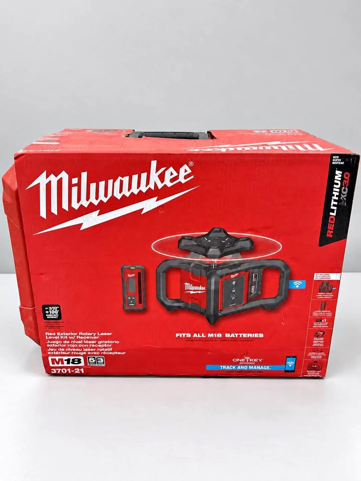 Milwaukee M18 Rotary Laser Kit with Receiver 3701-21